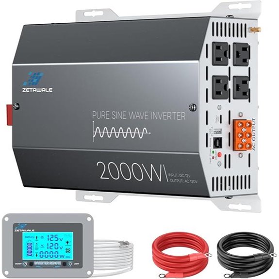 2000W Pure Sine Wave Inverter with USB & Remote