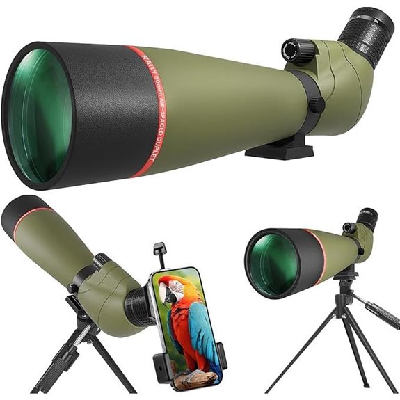 20-60x80 Waterproof Spotting Scope with Tripod