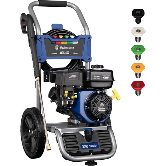 Westinghouse 3400 PSI Gas Pressure Washer with Nozzles