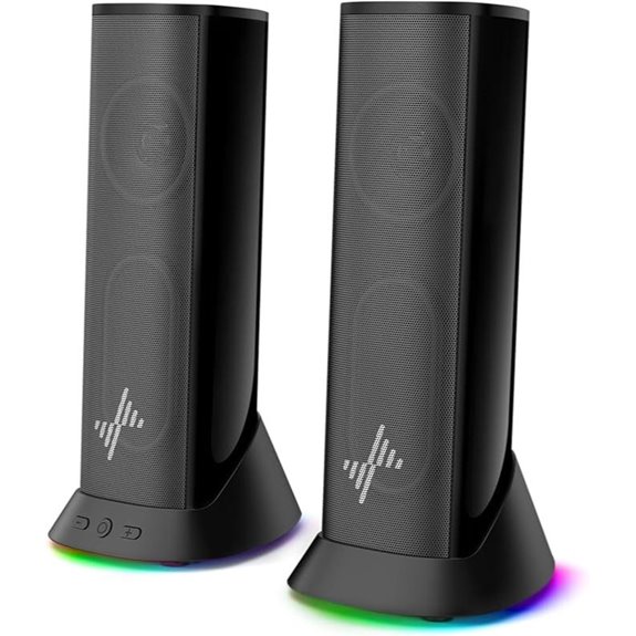 Nylavee Hi-Fi Stereo Computer Speakers with Lighting
