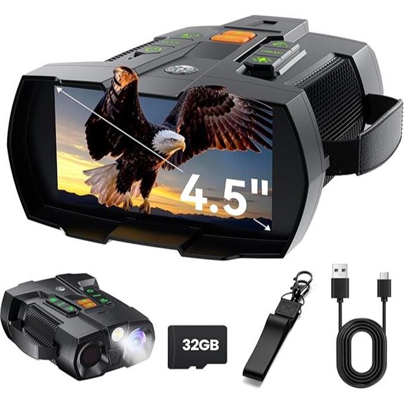 4K Night Vision Goggles with HD Screen & Battery