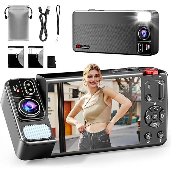 4K 64MP Vlogging Digital Camera with Flip Screen