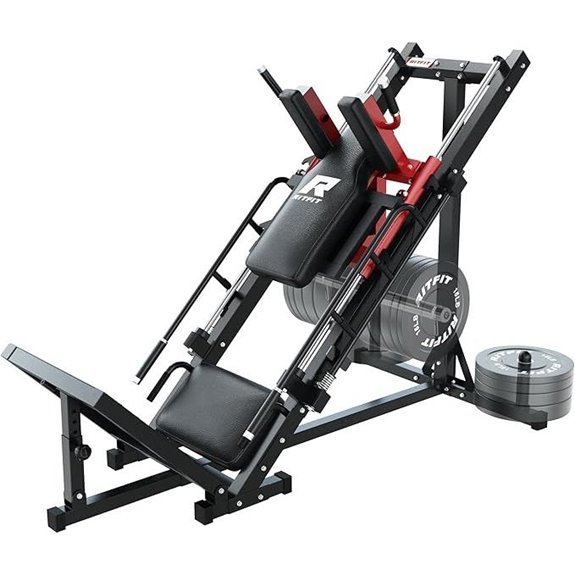 RitFit Leg Press & Hack Squat Machine for Home