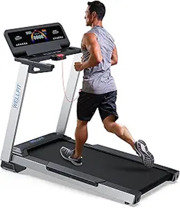 WELLFIT Home Treadmill with Incline and Bluetooth