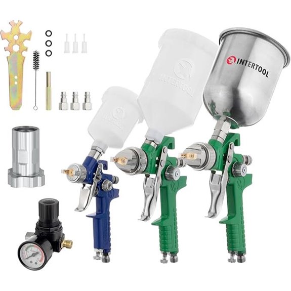 INTERTOOL HVLP Air Spray Gun Set (3 Pieces)