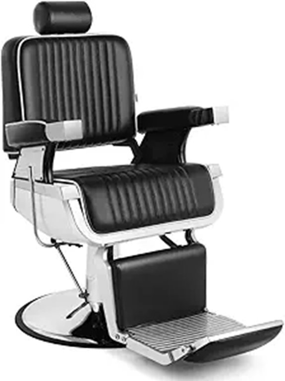 Barber Chair with Hydraulic Recline for Salons