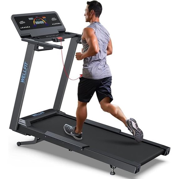 WELLFIT Incline Treadmill with Pulse Sensor and Bluetooth