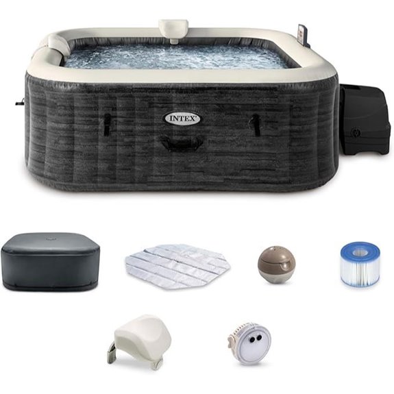 INTEX PureSpa Deluxe Inflatable Hot Tub for 4