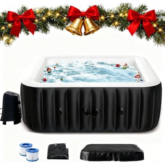 LILYPELLE Inflatable Hot Tub for 4-6 Persons