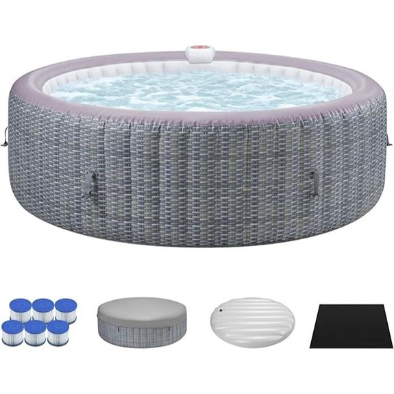 UHOMEPRO Inflatable Hot Tub Spa Set with Jets