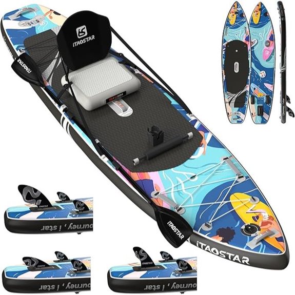 inflatable paddle board with seat