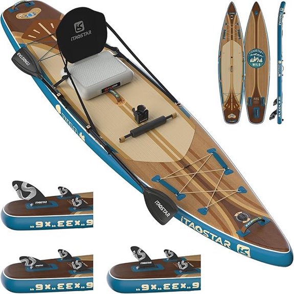 inflatable paddle board with seat