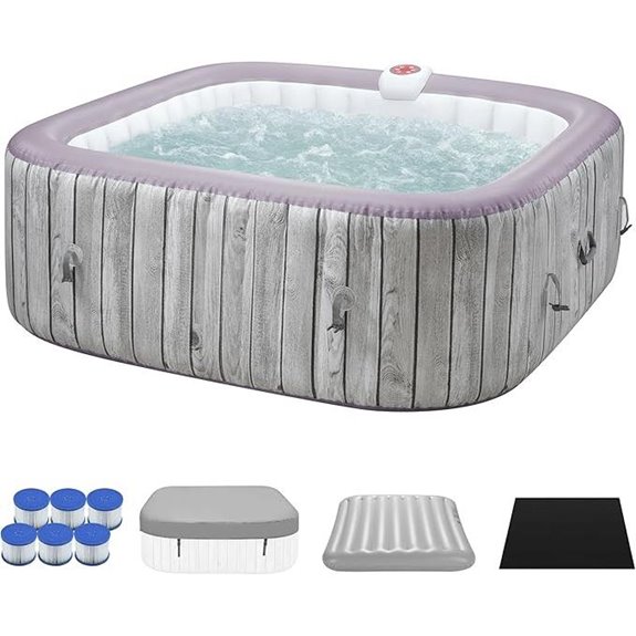 UHOMEPRO Inflatable Hot Tub Spa Set (Square)