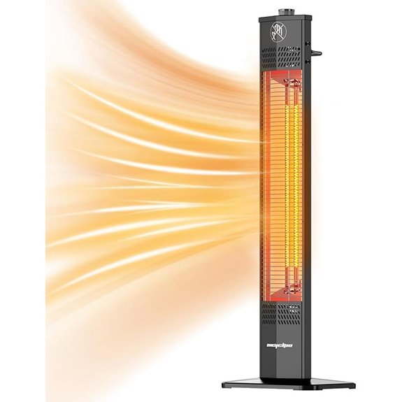 Patio Heater 1500W Infrared Portable Tower Heater