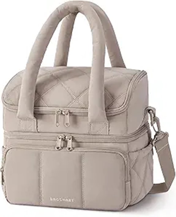 BAGSMART Insulated Double Deck Lunch Bag for Women