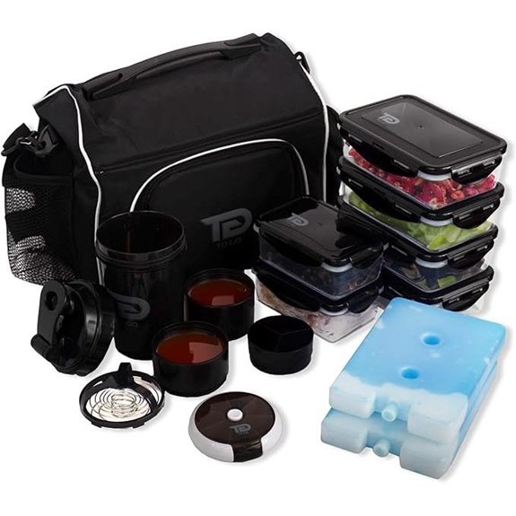 Insulated Meal Prep Bag with Containers and Accessories
