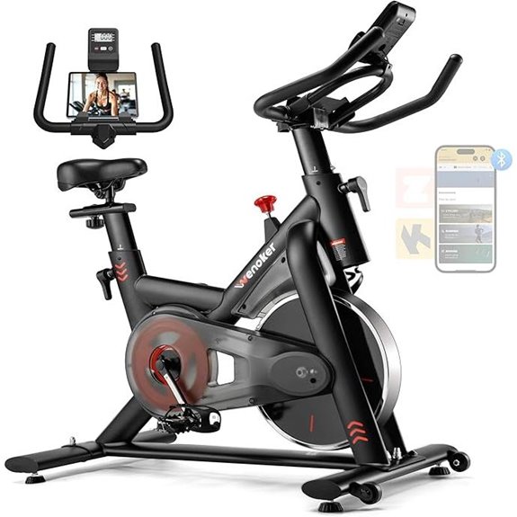 Indoor Exercise Bike with App Sync and LCD Monitor