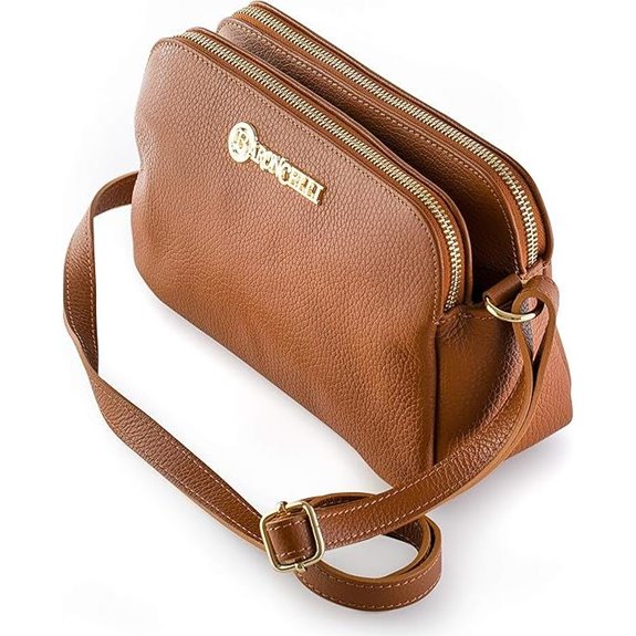 Baroncelli Italian Leather Crossbody Bag