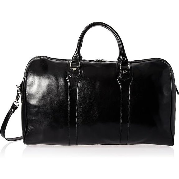 Italian Leather Duffel Bag Carry-on 20 Top Handle Travel Bag