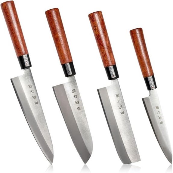 Japanese Chef Knife Set Gyuto Santoku Nakiri Petty