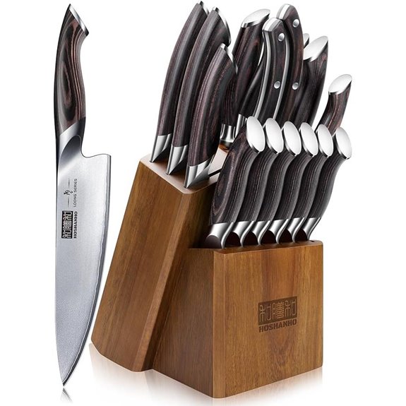 HOSHANHO 16-Piece Japanese High Carbon Steel Knife Set