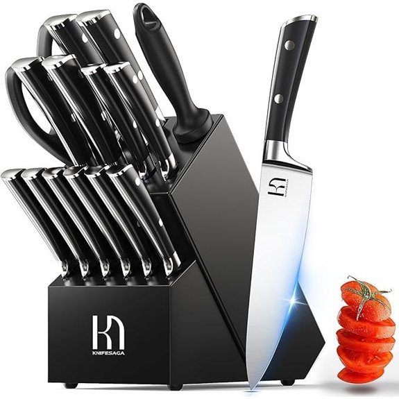 15-Piece Japanese Steak Knife Set with Block