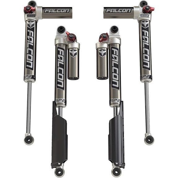 JLU 4-Door Falcon SP2 3.3 Fast Adjust Piggyback Shocks (2-4.5” Lift)
