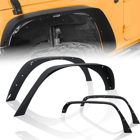 CALLIERT Fender Flares Mud Guards Kit for Jeep Wrangler