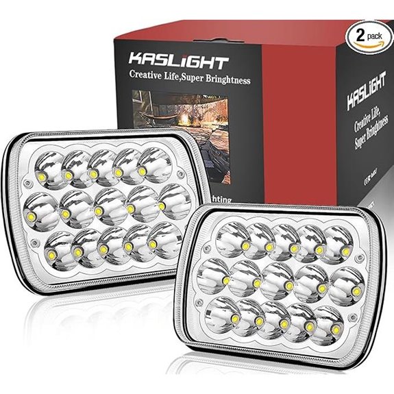 H6054 LED Headlights for Jeep Wrangler and Trucks