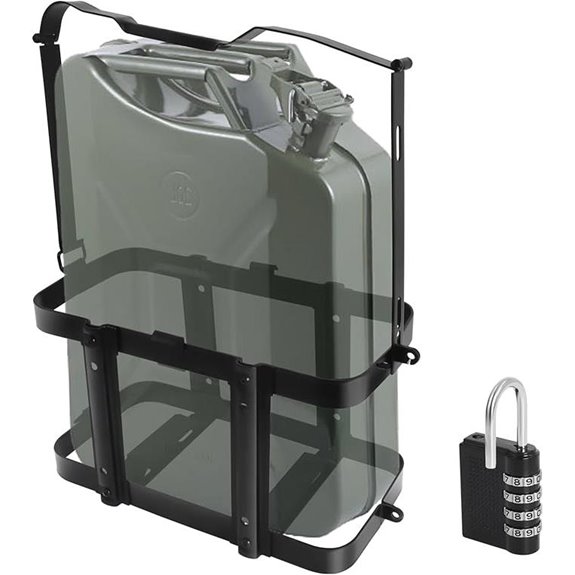 MCCKLE Jerry Gas Can Holder Rack with Lock