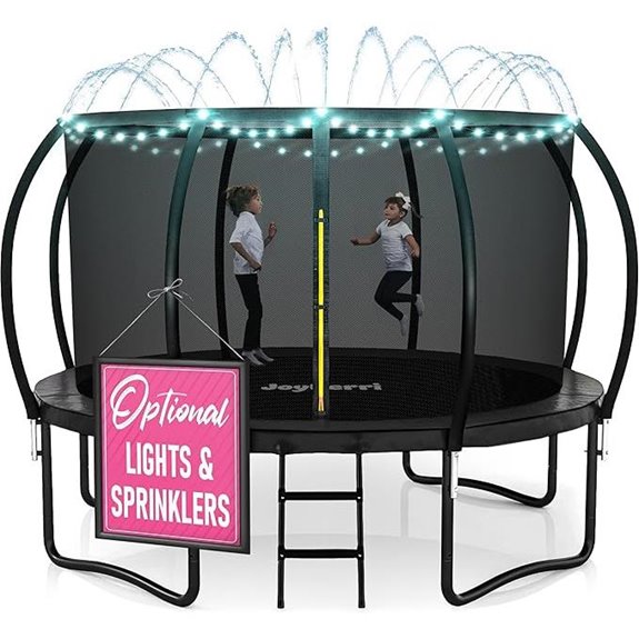 JoyBerri Outdoor Trampoline with Enclosure and Accessories