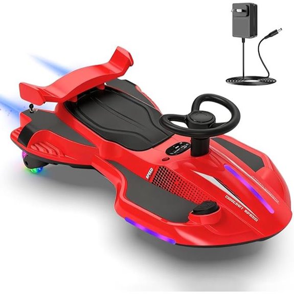 12V Electric Wiggle Car for Kids with Lights