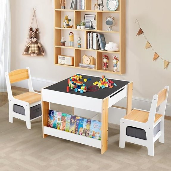 Asweets Kids 4-in-1 Table and Chair Set