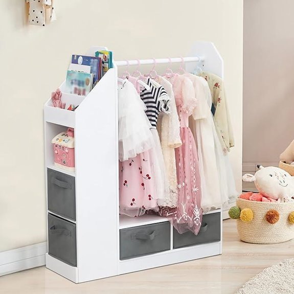 Karl Home Kids Closet with Mirror and Storage