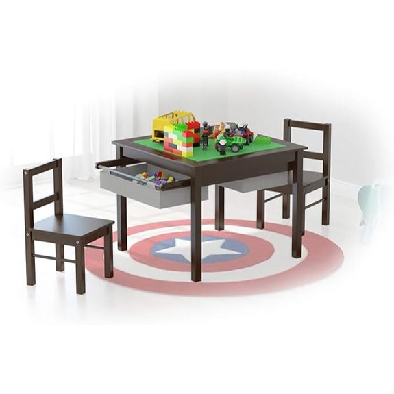 UTEX Kids Construction Play Table & Chairs Set