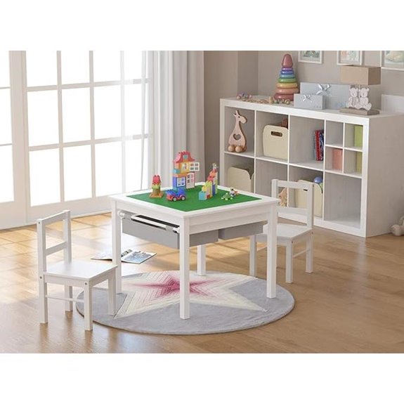 UTEX Kids Construction Table & Chairs with Storage