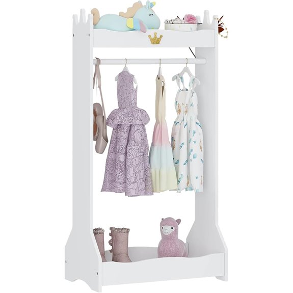 UTEX Kids Costume Organizer Closet with Rack