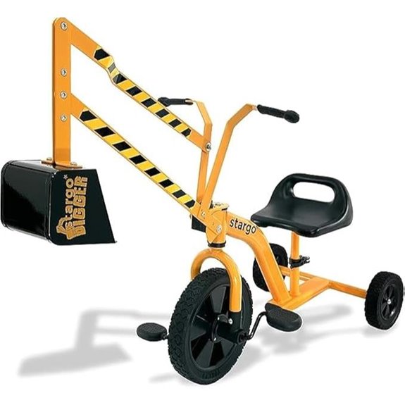 Stargo Kids Excavator Tricycle with Pedals & Scooper