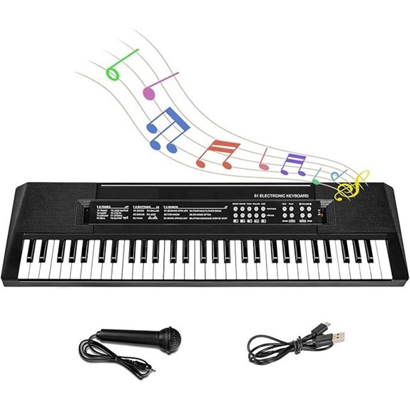 M SANMERSEN Kids 61-Key Portable Electronic Piano