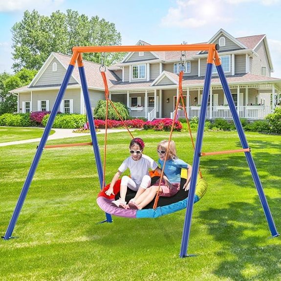 GIKPAL Saucer Swing with Stand for Kids
