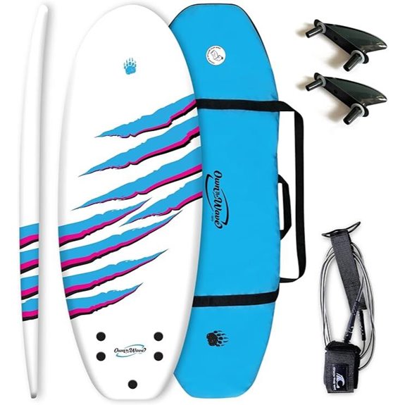 Clawstrike 4’3ft Kids Soft Top Surfboard with Bag