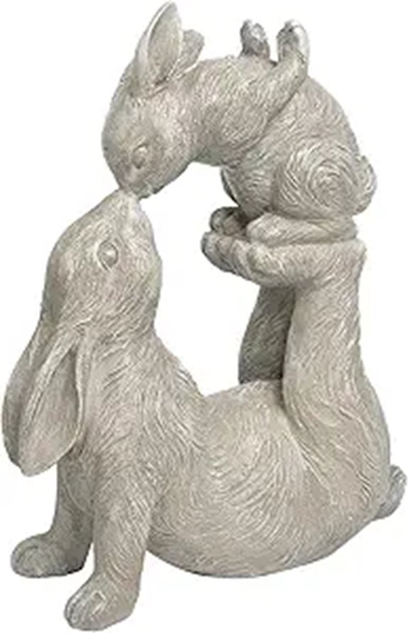 Newman House Studio Kissing Bunny Garden Statue
