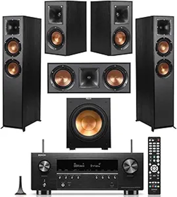 Klipsch 5.2 Home Theater System & Denon Receiver