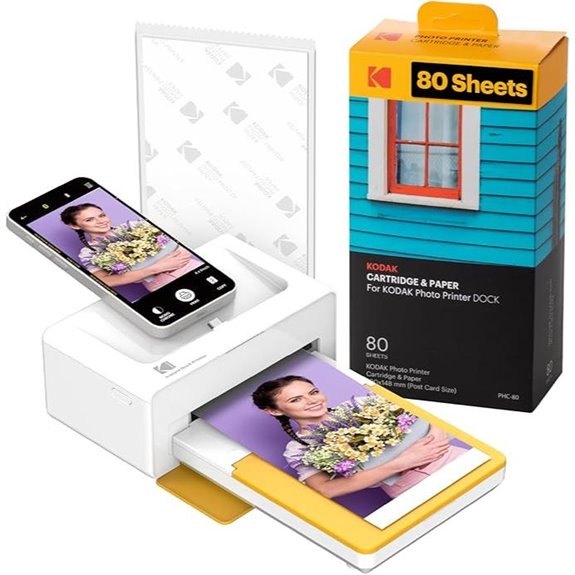 KODAK Dock Plus 4PASS Photo Printer (50 Sheets)