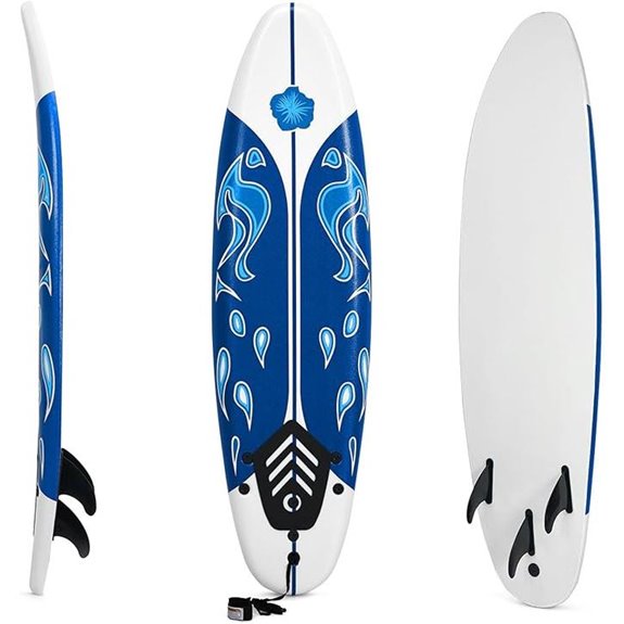 KOTEK 6' Surfboard with Removable Fins and Leash