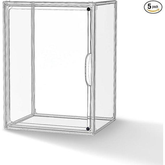 Large Clear Acrylic Display Case with Magnetic Lids