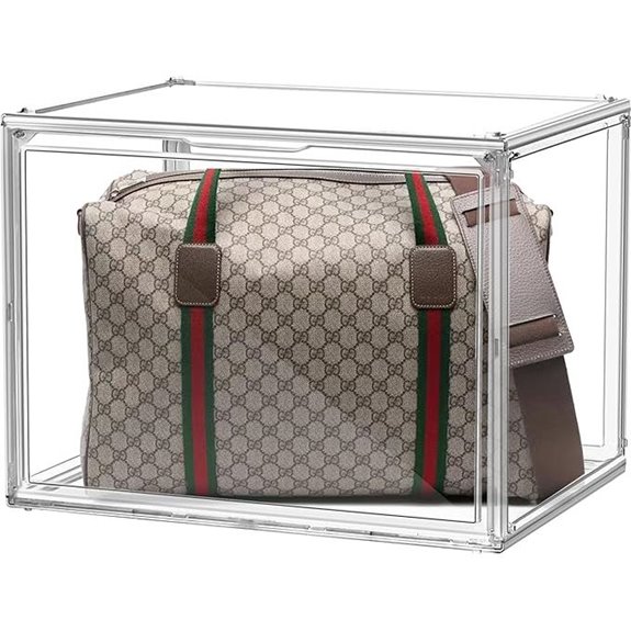 Extra Large Acrylic Purse Display Case with Dustproof Door