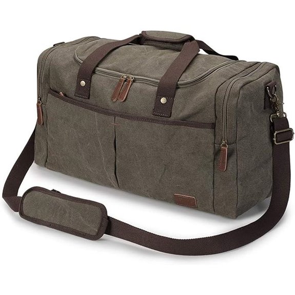 S-ZONE Large Canvas Travel Duffel Bag