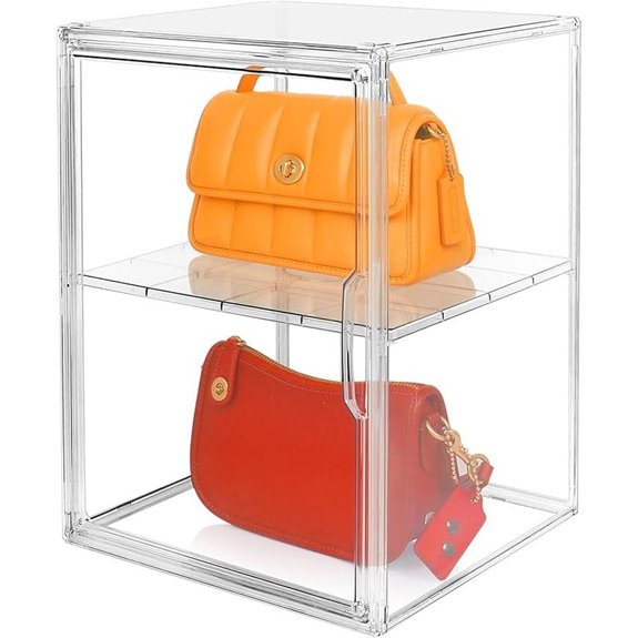 XX-Large Clear Stackable Storage Bins with Magnetic Lid