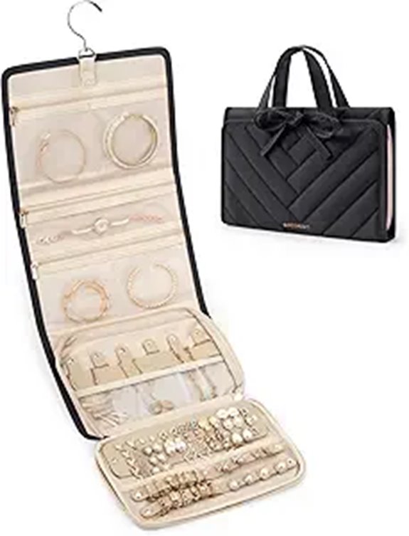 BAGSMART Travel Jewelry Organizer Large Capacity Foldable